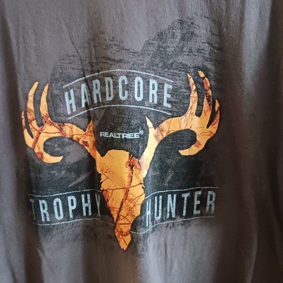 Real Tree tee shirt. Brown, size 2X. - Picture 2 of 3